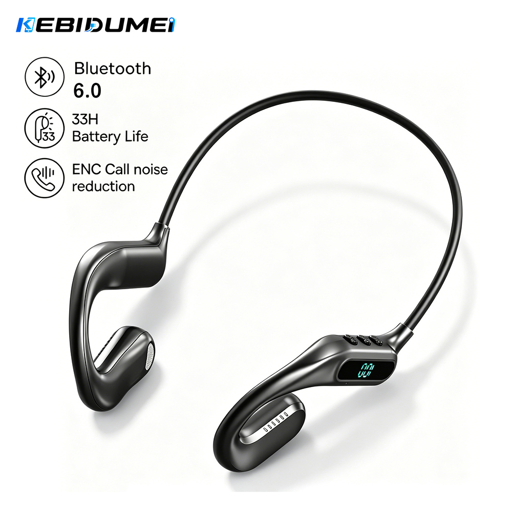 Bone Conduction Running Headphones - KEBIDUMEI Auriculares Bluetooth 6.0 de Oreja