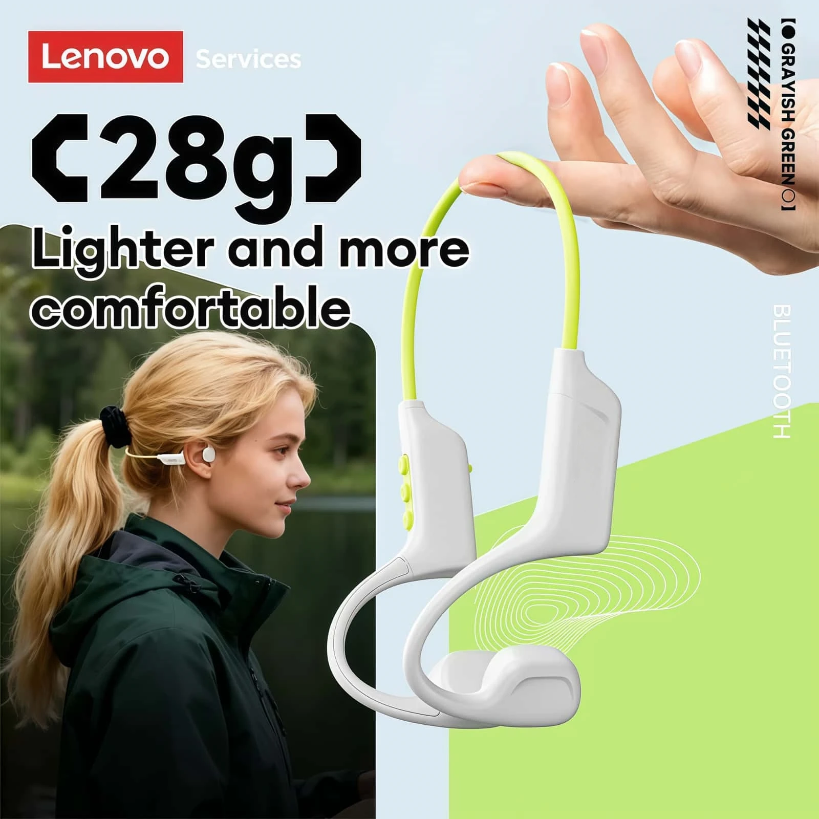 Auriculares Lenovo S102 con te - Bone Conduction Running Headphones reseña y precio