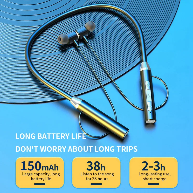 Auriculares Bluetooth 9D, auri - Magnetic Neckband Sports Earphones reseña y precio