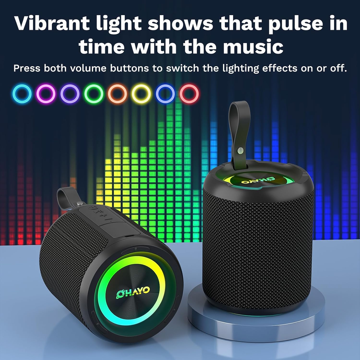 OHAYO Altavoz Bluetooth portát - Portable Bluetooth Speaker Waterproof Ipx7 reseña y precio