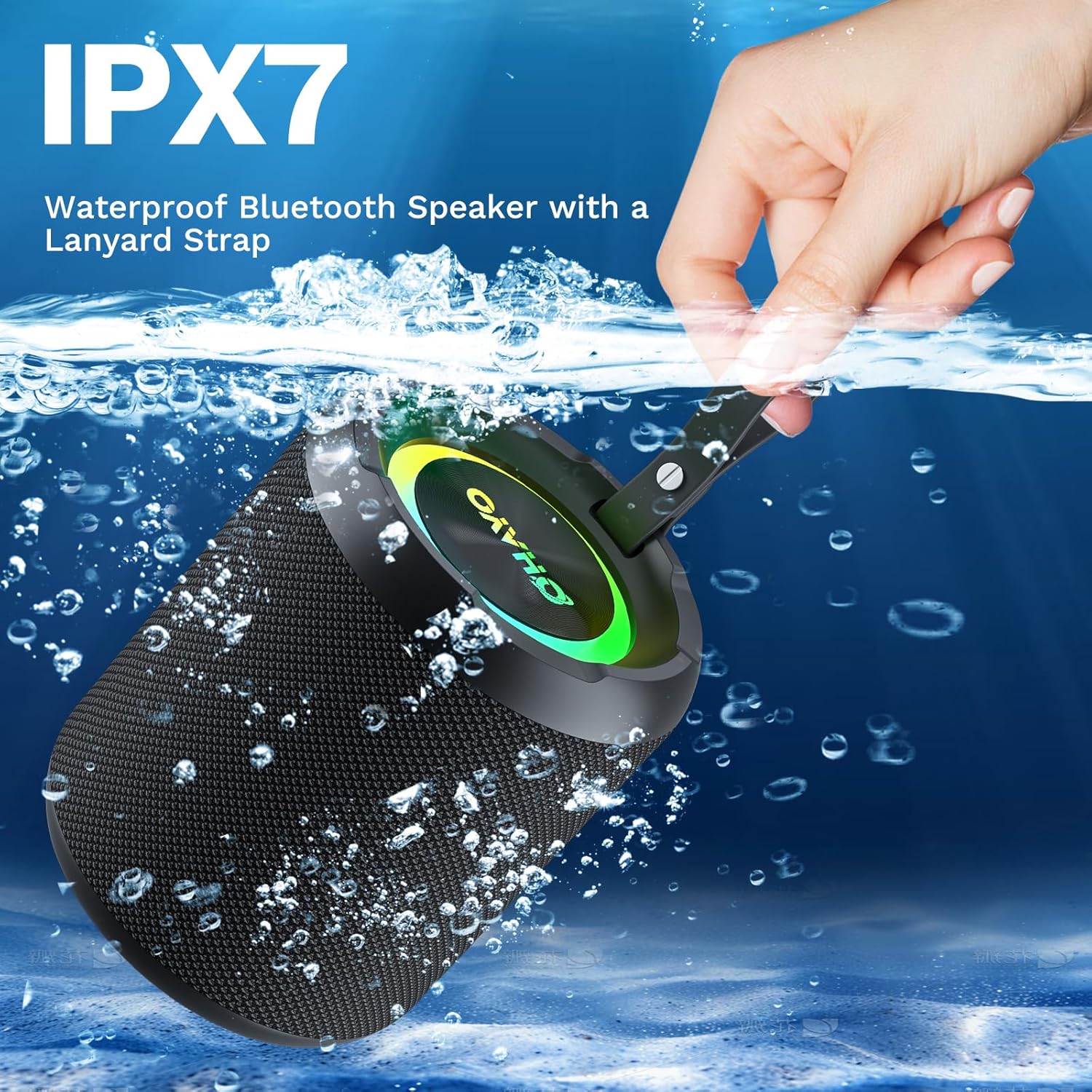OHAYO Altavoz Bluetooth portát - Portable Bluetooth Speaker Waterproof Ipx7 reseña y precio