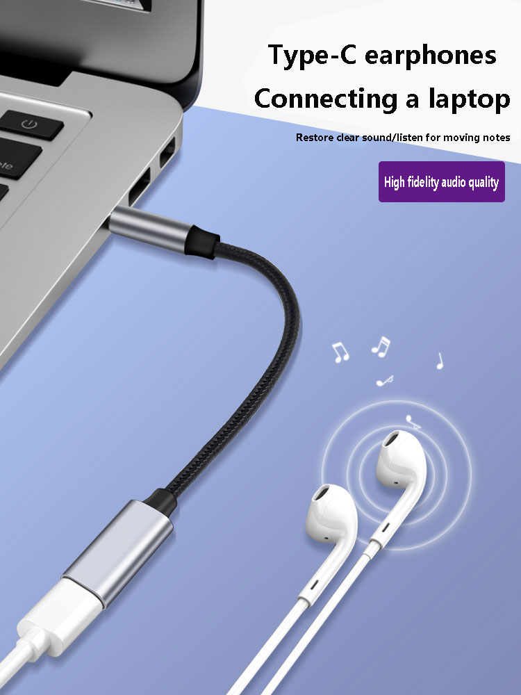 Adaptador de Audio auxiliar ma - Type C Wired Earphones With Mic reseña y precio