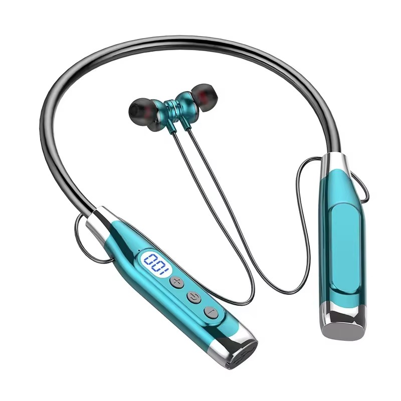 Pantalla de batería Led, puert - Magnetic Neckband Sports Earphones reseña y precio